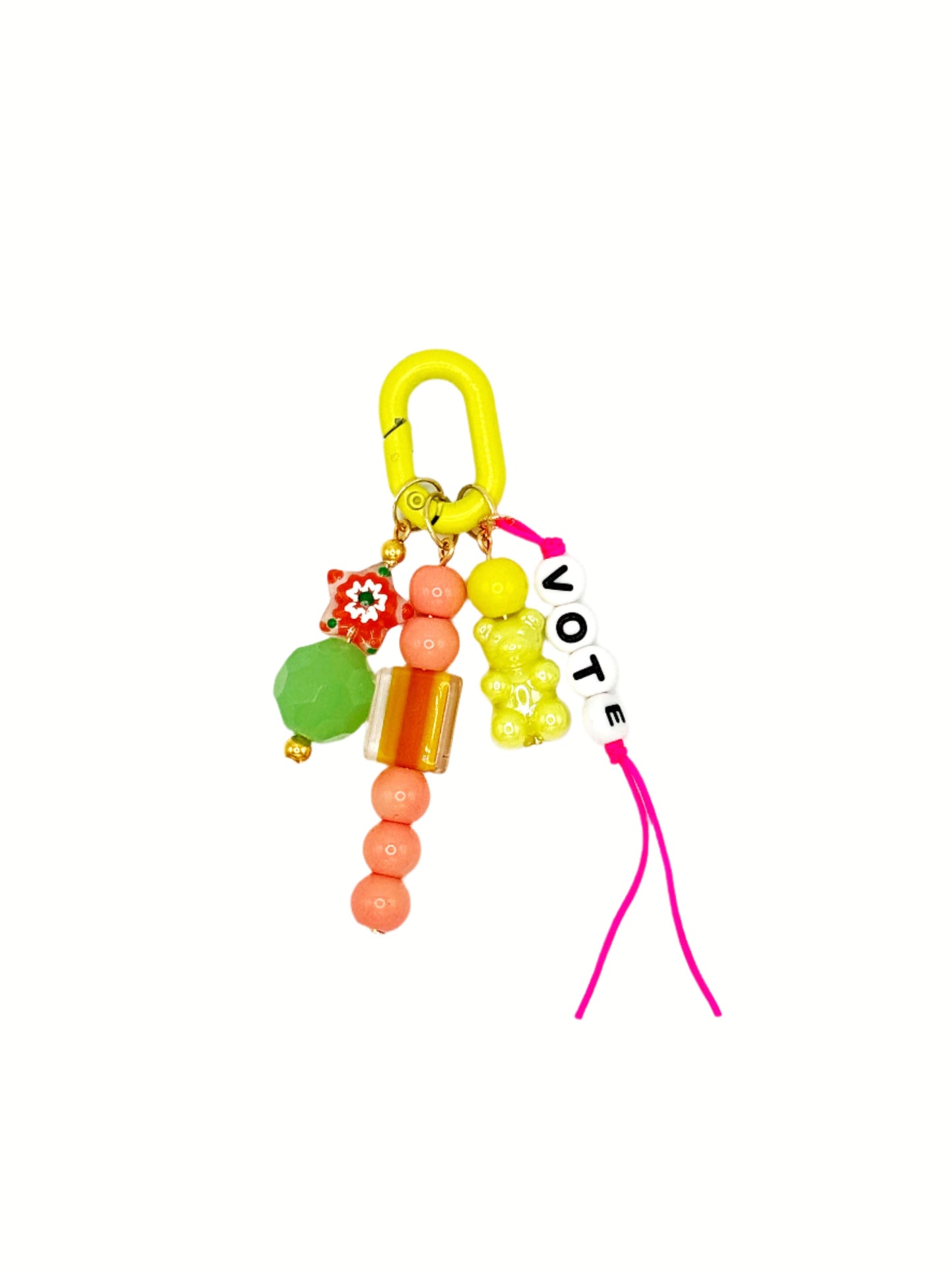 Neon Gummy Bear Bag Charm