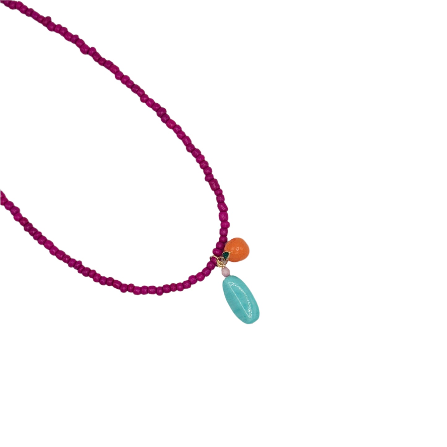 Seed Bead Necklace With Charm