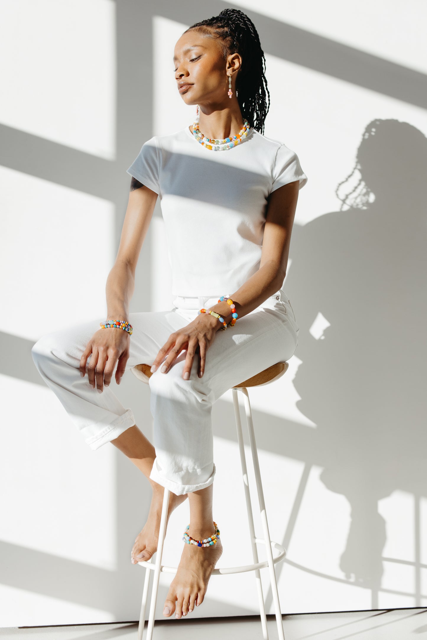 Seed Bead Necklace | Yellow Flower