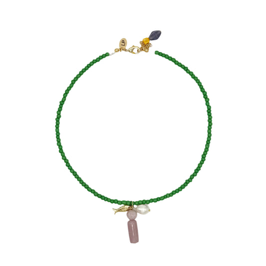 Seed Bead Necklace With Charm