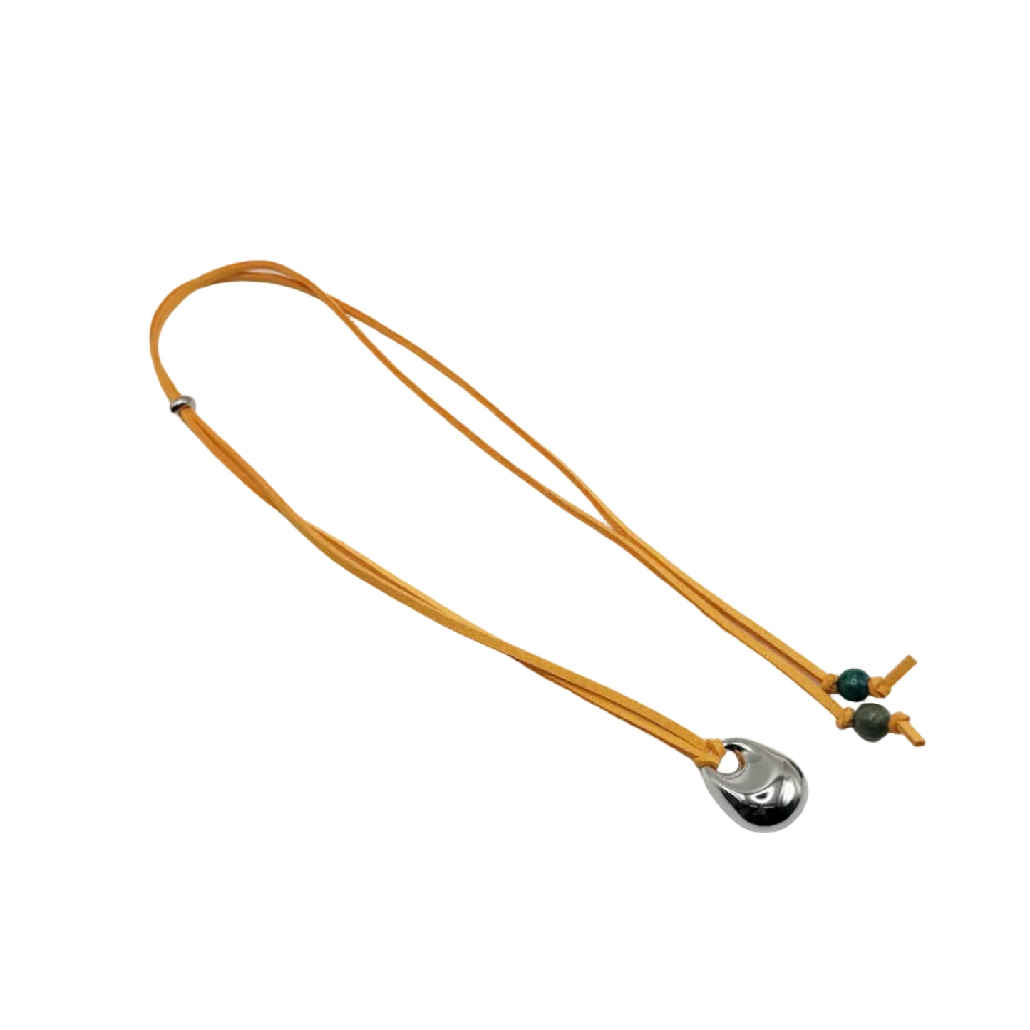 Necklace with a pendant on a white background